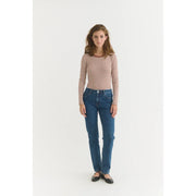 Ludmilla LS Tee - Mink / Whisper white / mink