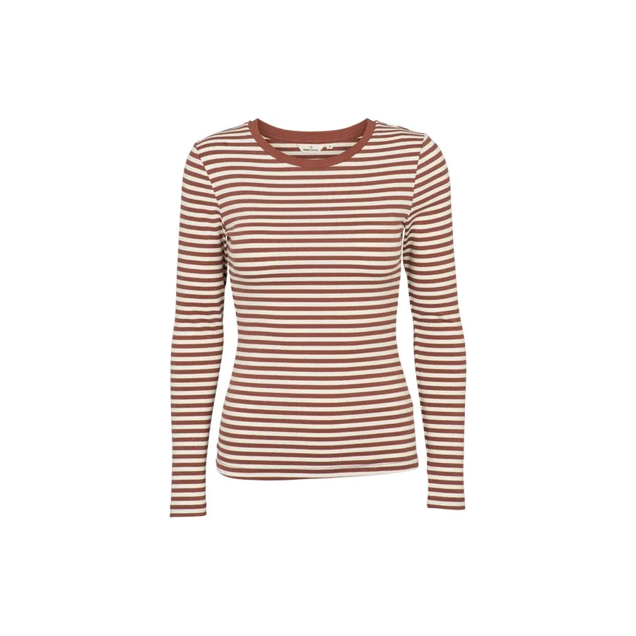 Ludmilla LS Tee - Mink / Whisper white / mink