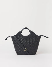 Mara Midi Woven Leather - Sort
