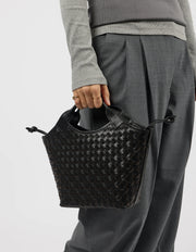 Mara Midi Woven Leather - Sort