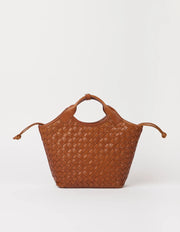Mara Midi Woven Leather - Cognac
