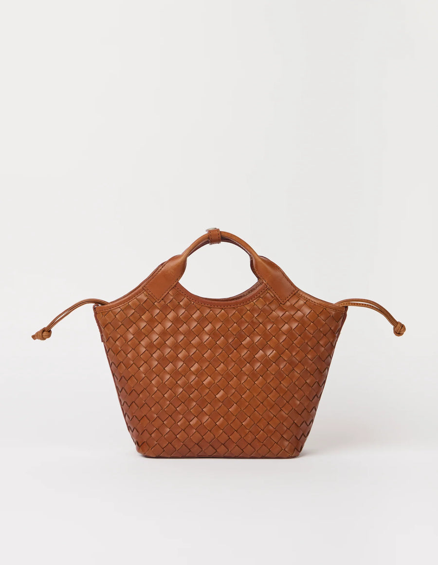 Mara Midi Woven Leather - Cognac