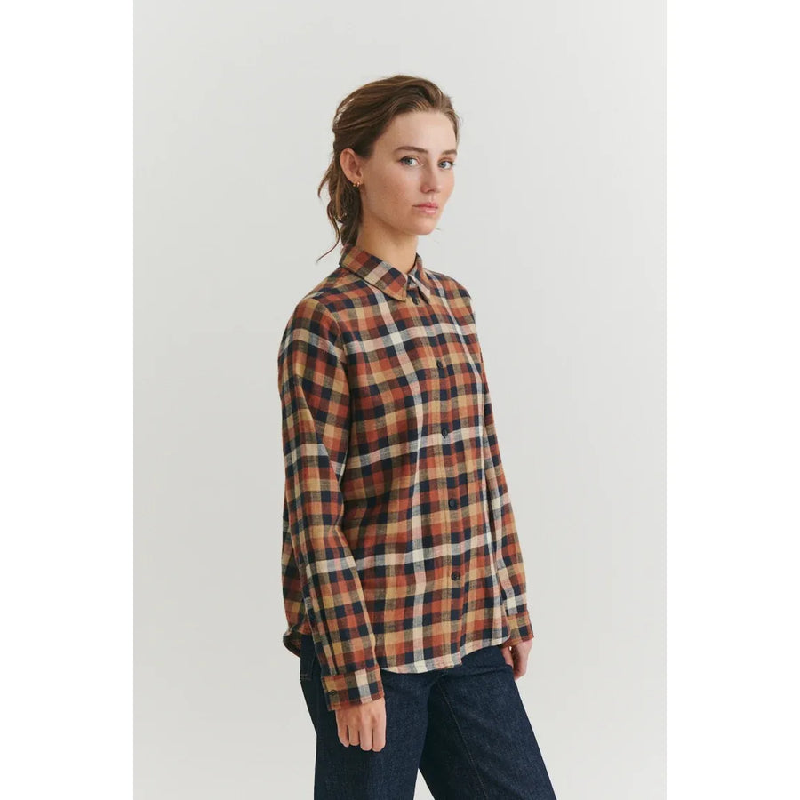 Nalli LS Shirt - Skycaptain / Tortoise shell