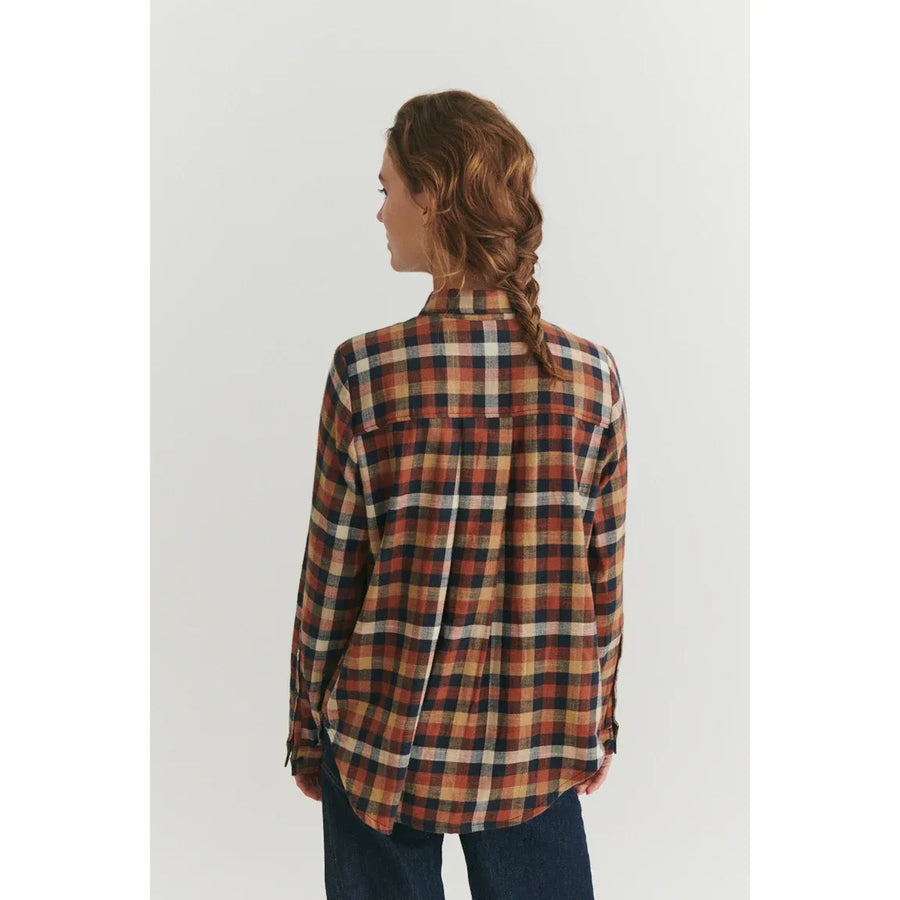 Nalli LS Shirt - Skycaptain / Tortoise shell