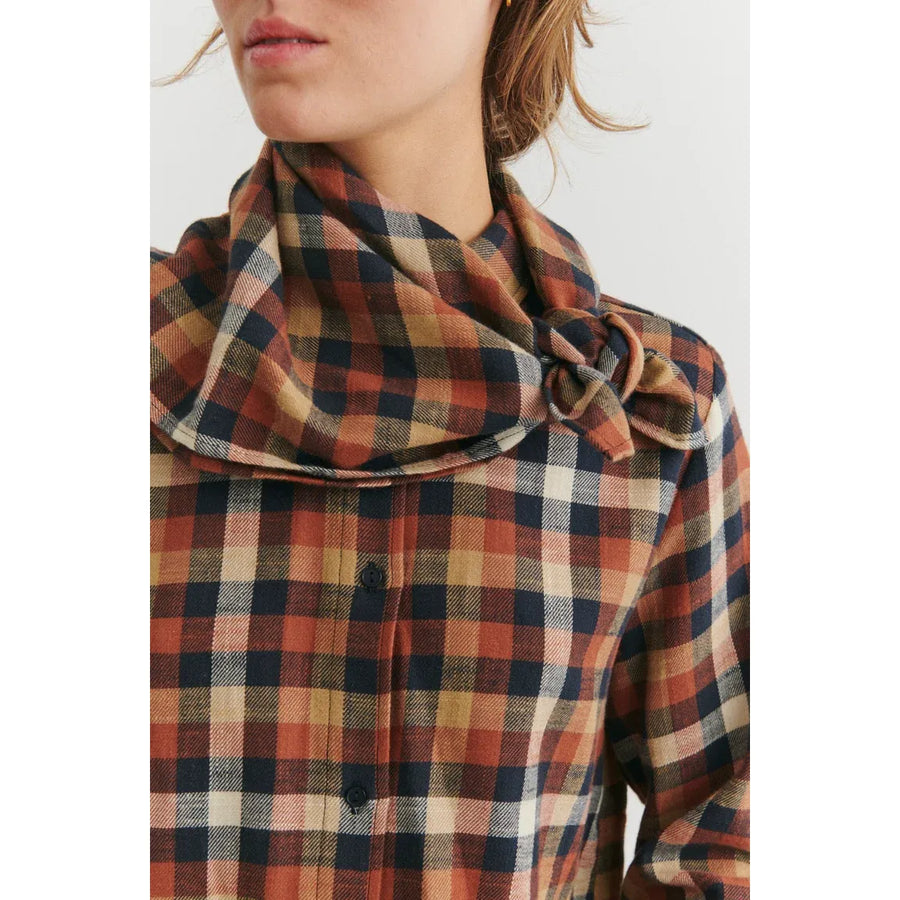 Nalli LS Shirt - Skycaptain / Tortoise shell