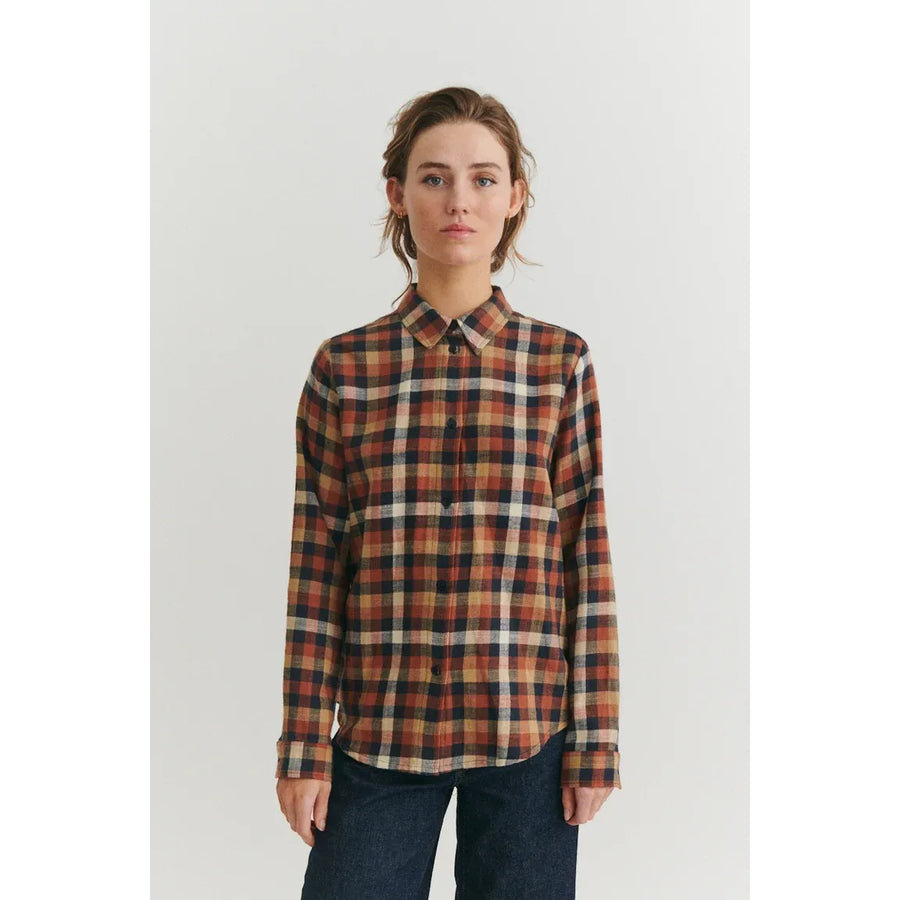 Nalli LS Shirt - Skycaptain / Tortoise shell