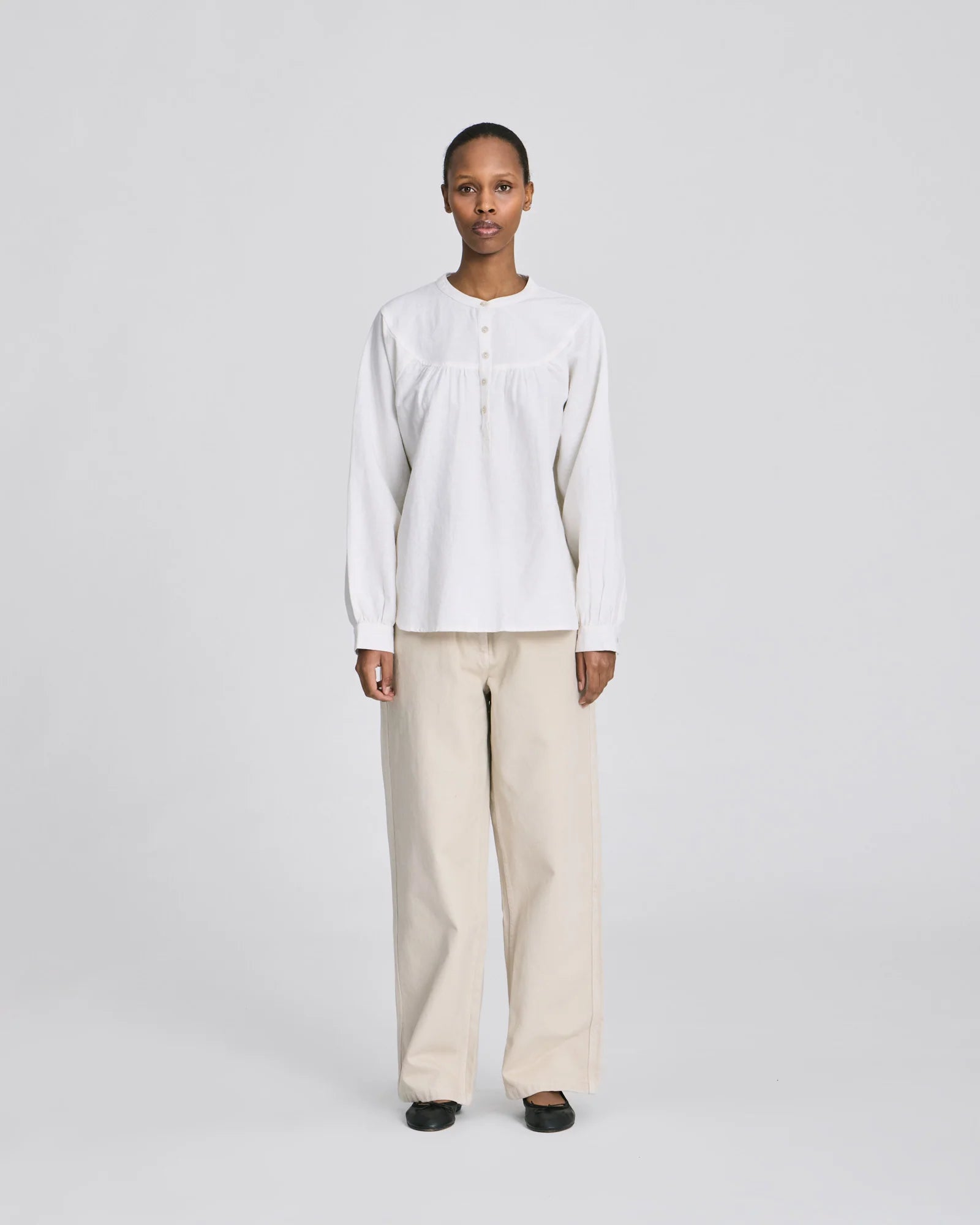 Olivia Raglan L/S bluse - Hvid