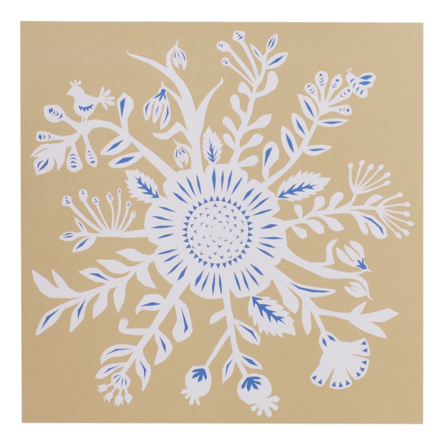 Bungalow - Papir Serviet - Papercut Flower - to farver