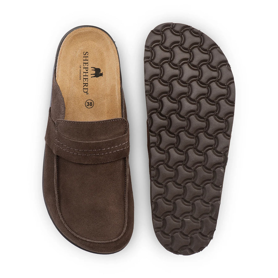 Petra Loafers m. åben hæl - Brun mocka