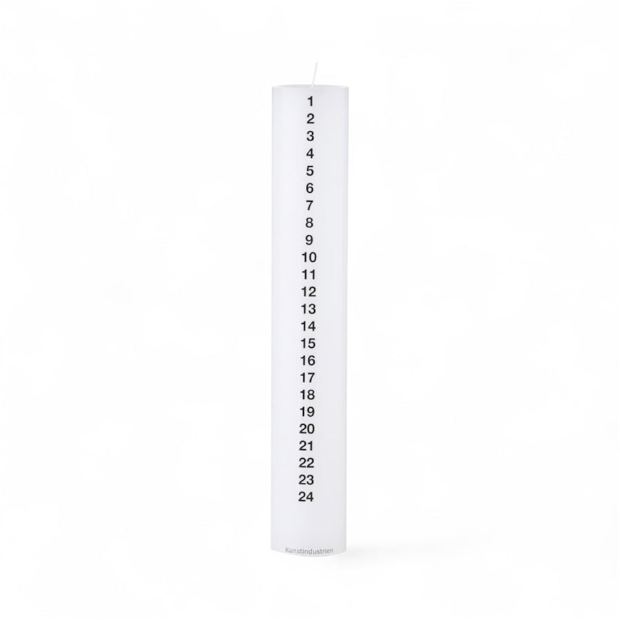 Kalenderlys med Sorte tal  - Ø 5 cm