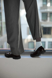 PORTO Socks - Dark Brown Neps / Little Blue
