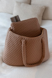 Quilted Maxi Bag - Brown Sugar