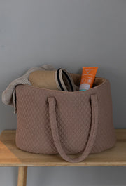 Quilted Maxi Bag - Brown Sugar