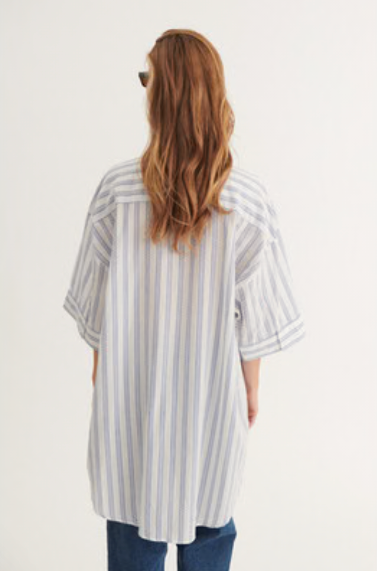 Ada 3/4 Sl. Shirt true navy/ whisper white