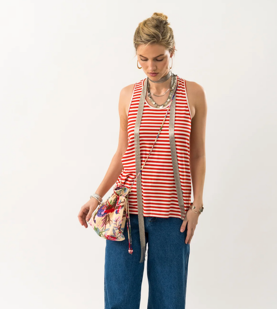 Stribet Top - AlsLL Top - Dark Blue