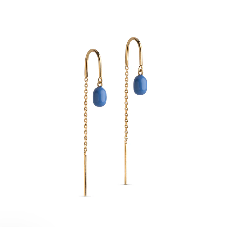 Enamel Eleanor Øreringe Blå