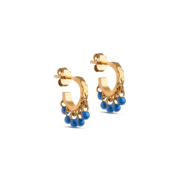 Enamel Astrid Øreringe Blå