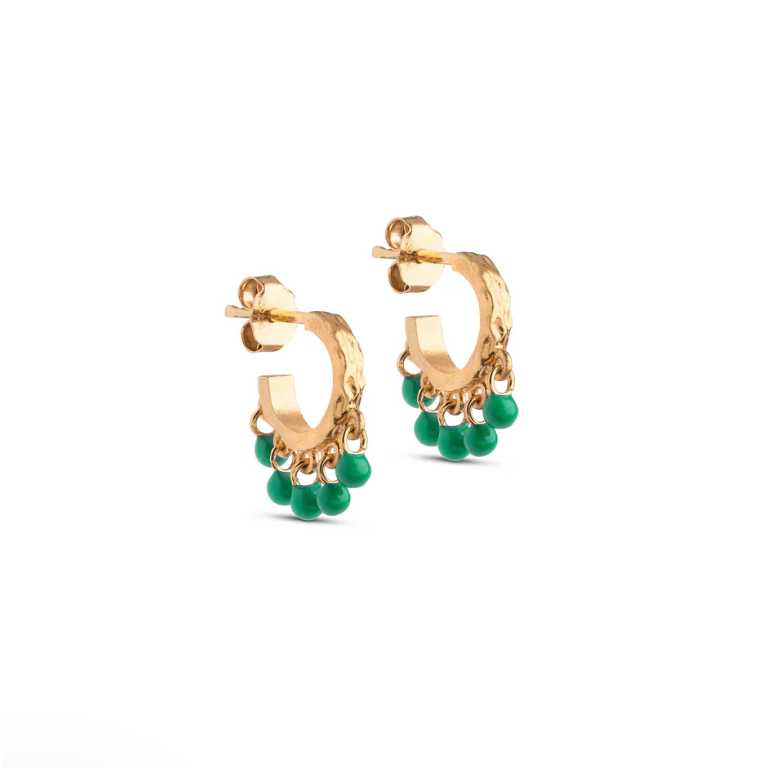 Enamel Astrid Øreringe Grøn