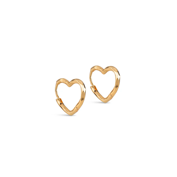 Enamel Hoops Organic Heart Small