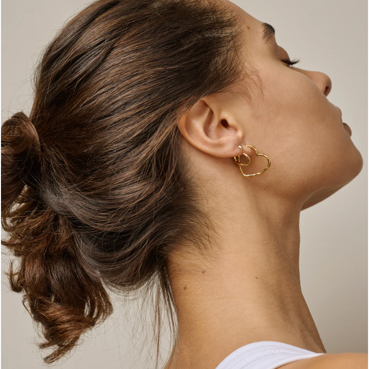 Enamel Hoops Organic Heart Small