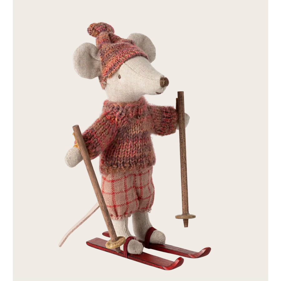 Vinter ski Mus - Storesøster - Lys Rosa