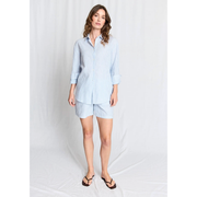 Oriana regular fit shorts - lyseblå/hvid