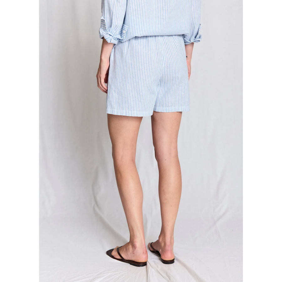 Oriana regular fit shorts - lyseblå/hvid
