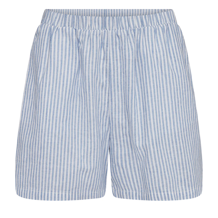 Oriana regular fit shorts - lyseblå/hvid
