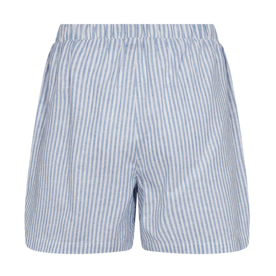 Oriana regular fit shorts - lyseblå/hvid
