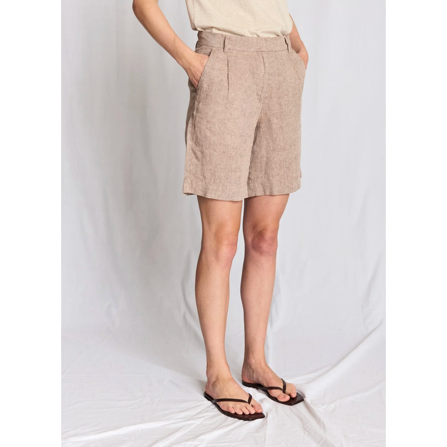 Kricia regular fit shorts - brun