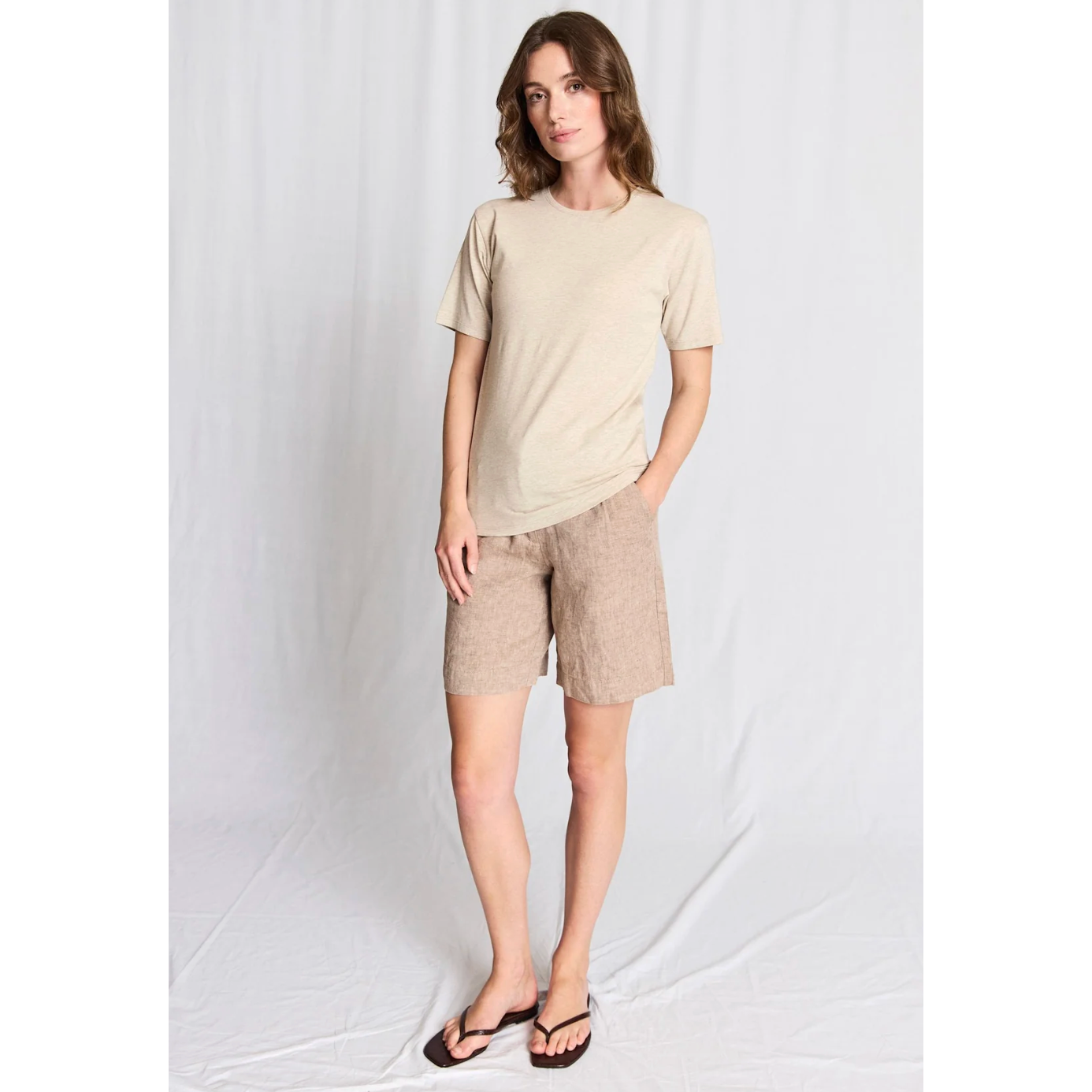 Kricia regular fit shorts - brun