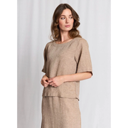 Lucianne regular fit top - brun