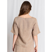 Lucianne regular fit top - brun