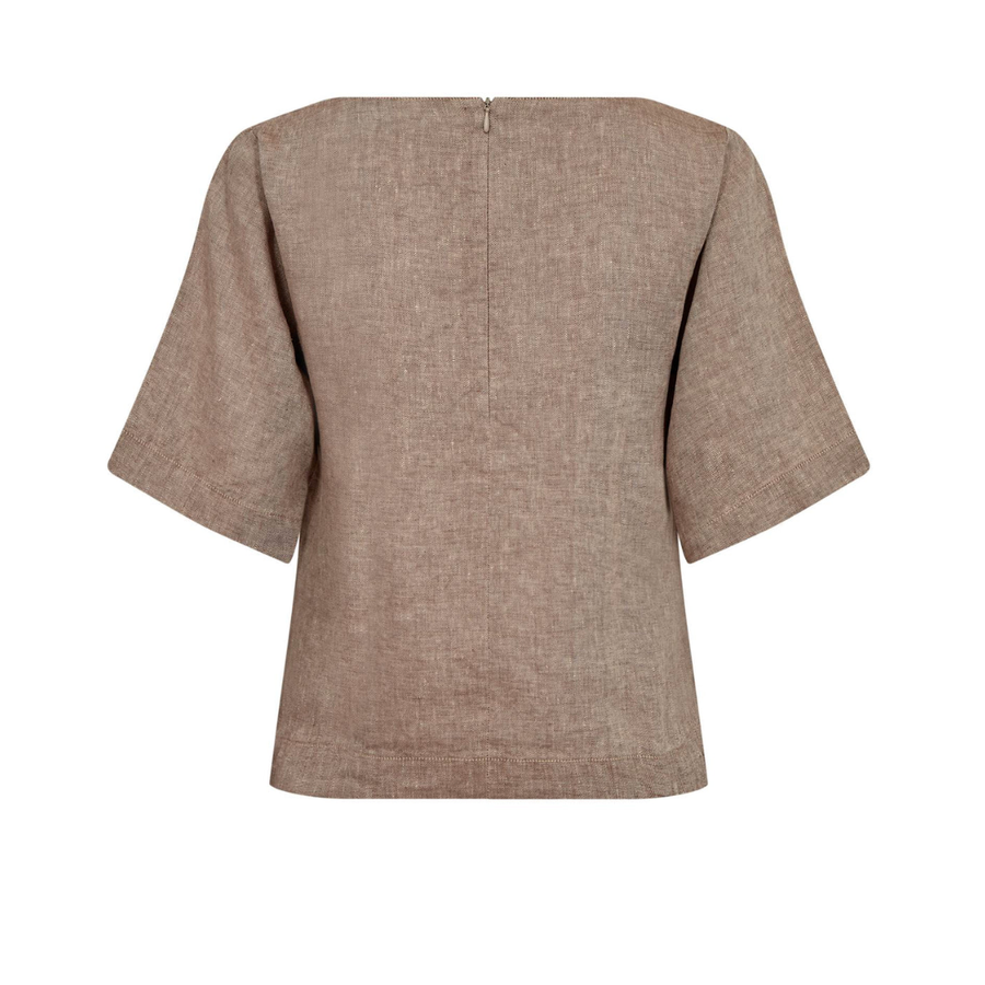 Lucianne regular fit top - brun