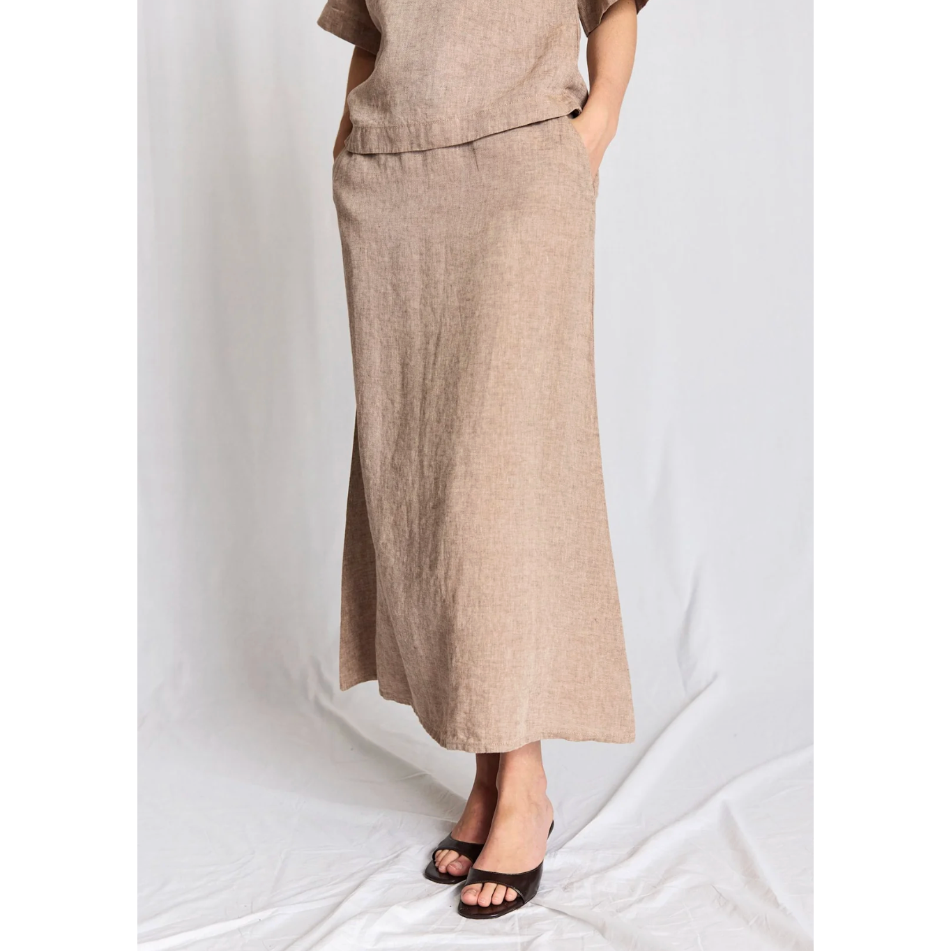 Jolanda Regular Fit nederdel - brun