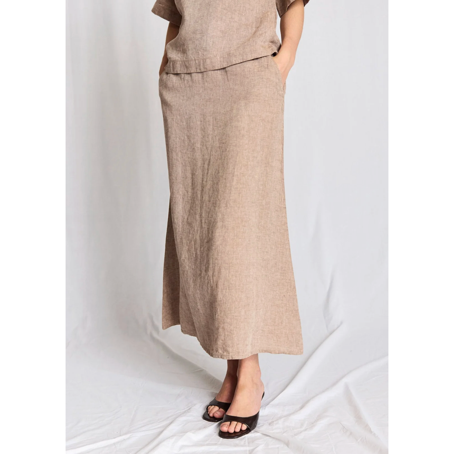 Jolanda Regular Fit nederdel - brun