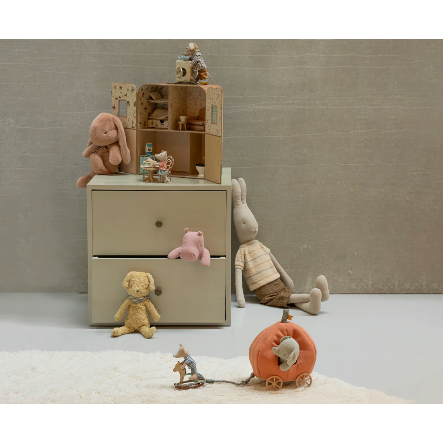 Safari friends, Elefant, Mini - Grå