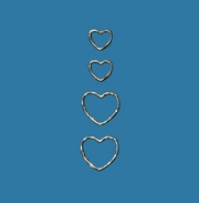 Enamel Hoops, Organic Heart Medium