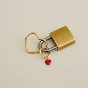 Enamel Guld Hoops, Organic Heart Medium