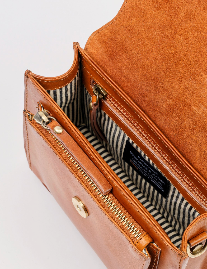 Harper Mini Classic Leather Cognac