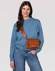 Harper Mini Classic Leather Cognac