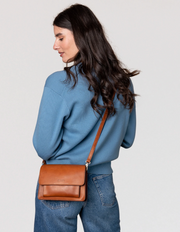 Harper Mini Classic Leather Cognac