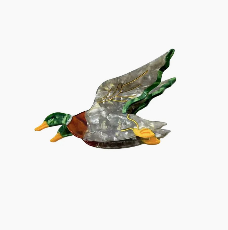 And Hårklemme - Grå/grøn