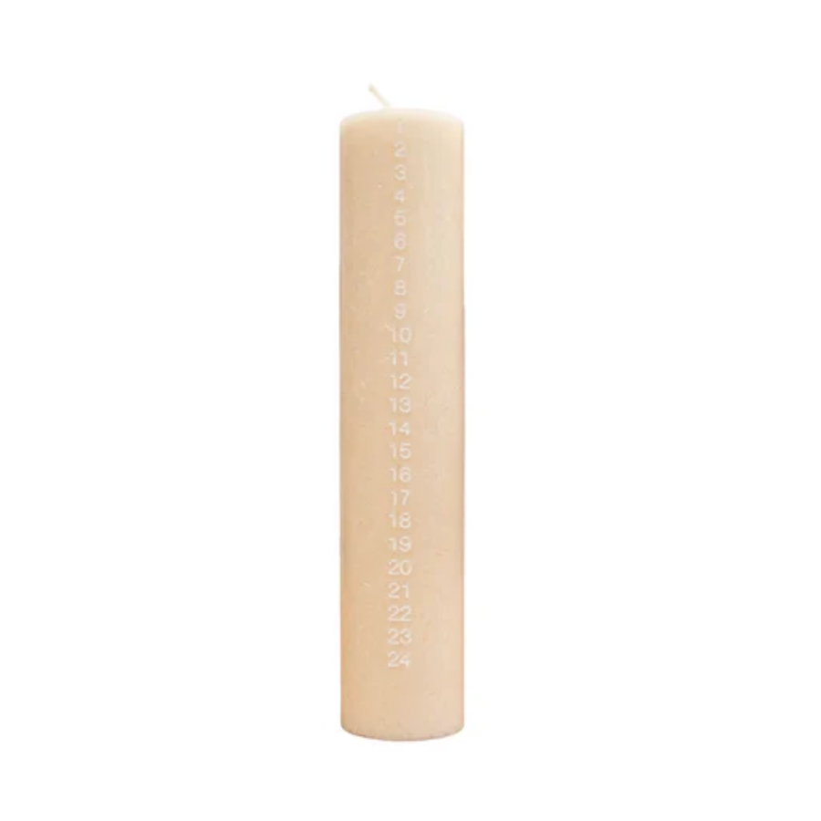 Kalenderlys i Olivenvoks | Off-White Ø6x28cm