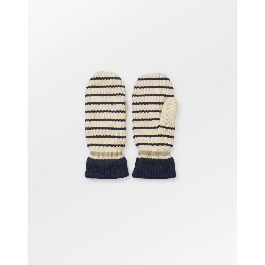 Thin Striped Emerald Mittens