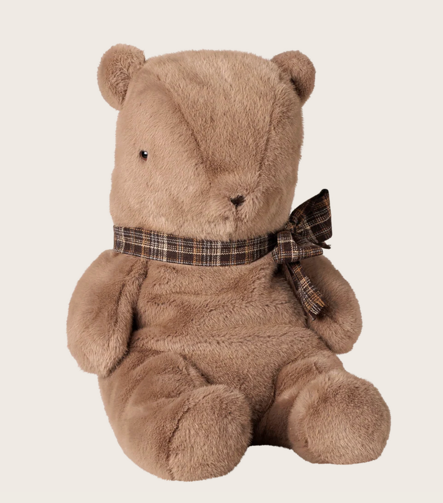 Teddy plush bamse, Stor - Mørk mushroom