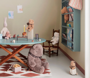 Teddy plush bamse, Stor - Mørk mushroom