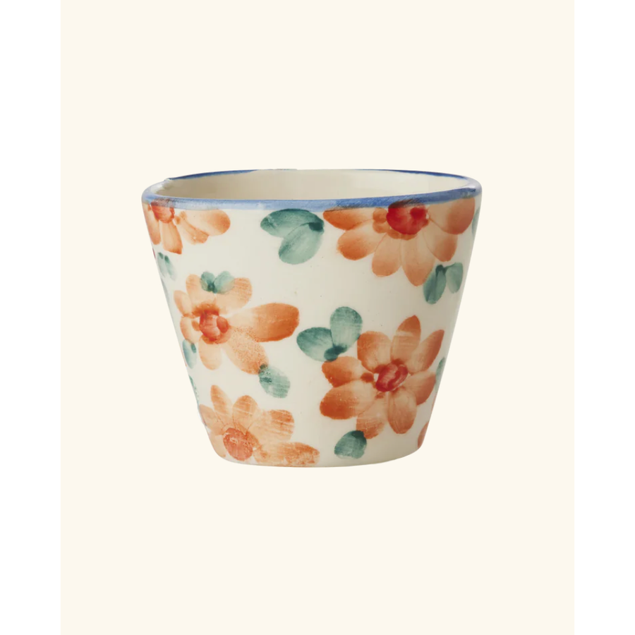 Espresso kop - m. orange blomster