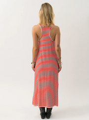 Rød & Hvid stribet kjole - MylaLL maxi dress