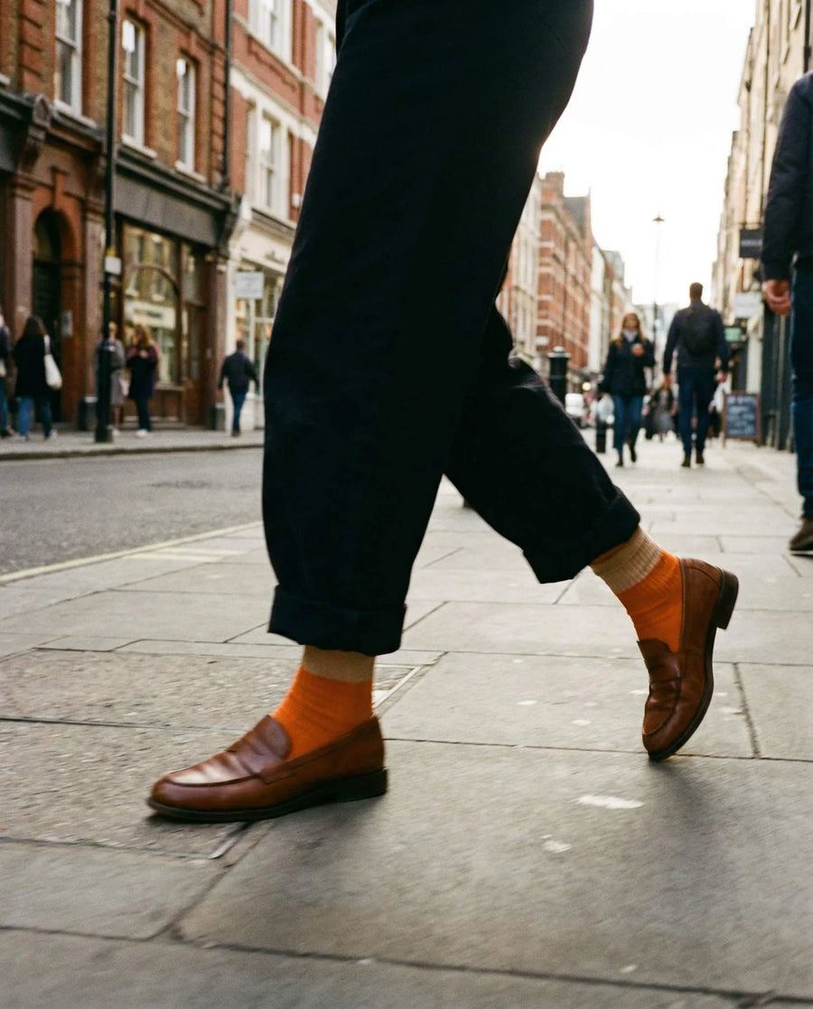 LONDON Socks - Moon Light / Golden Poppy
